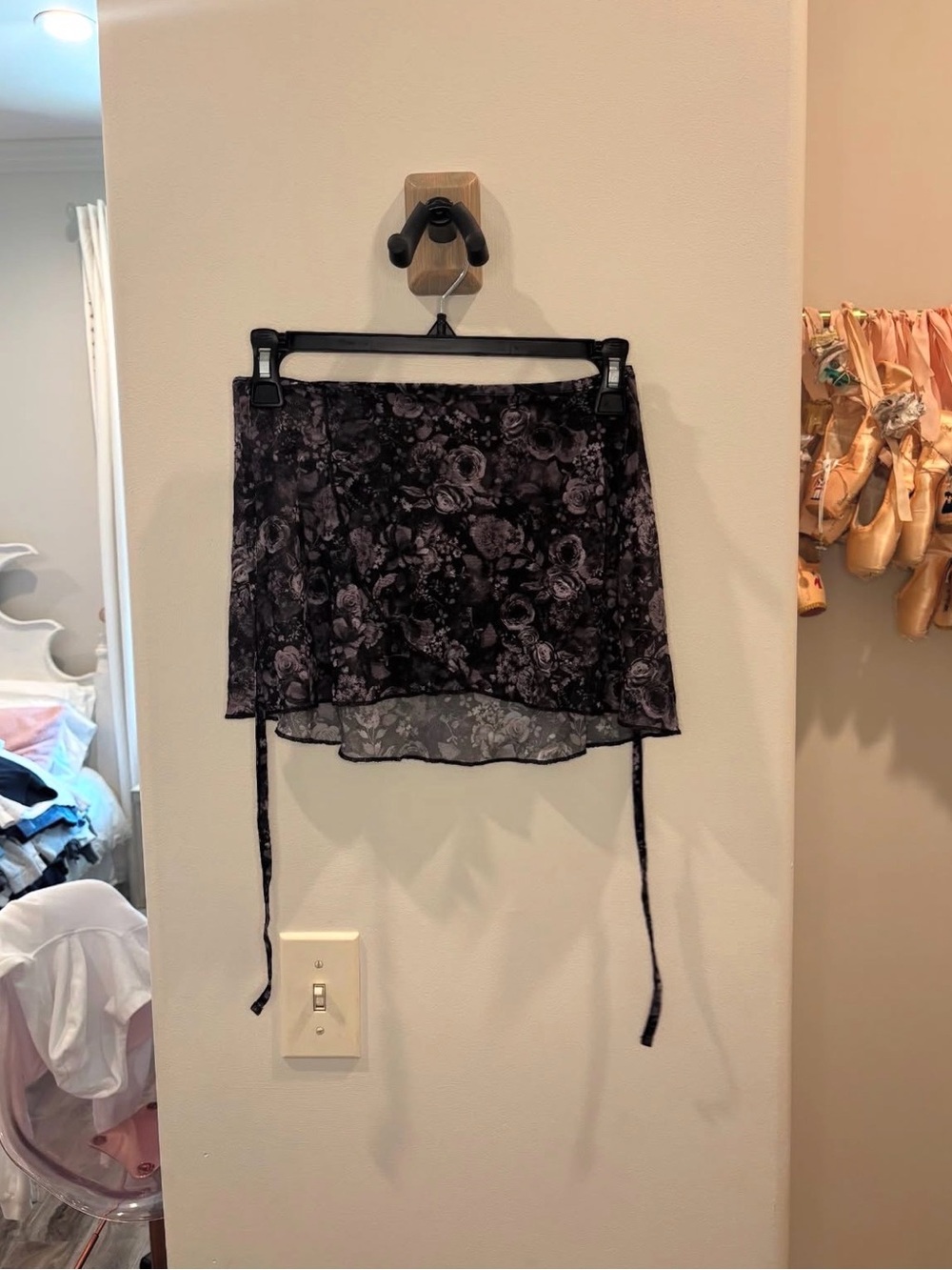 Bloch Black Floral Wrap Skirt